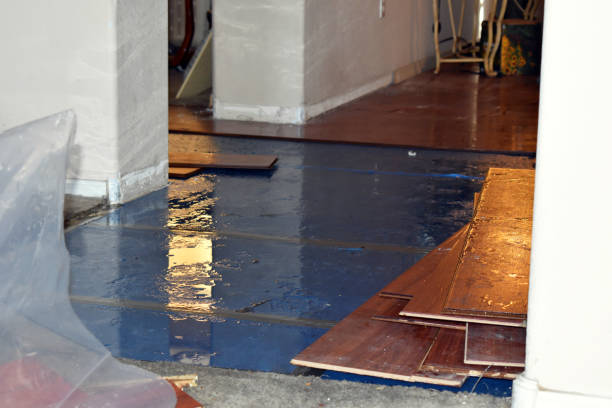 Professional Flood Cleanup technician working in Warren, RI